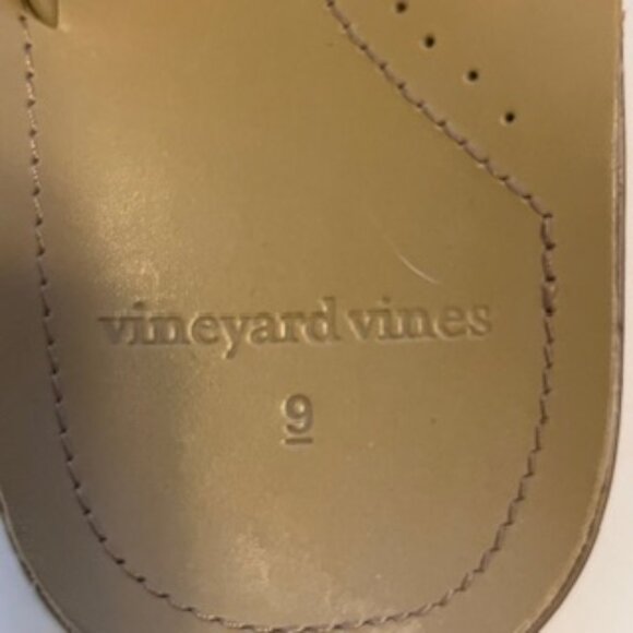 Mens Vineyard Vines Contoured Leather Flip Flops--Size 9 - Picture 2 of 4